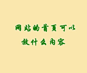 網(wǎng)站的首頁可以放什么內(nèi)容