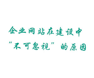 企業(yè)網(wǎng)站在建設(shè)中不可忽視的原因